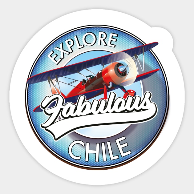 explore fabulous Chile logo Sticker by nickemporium1